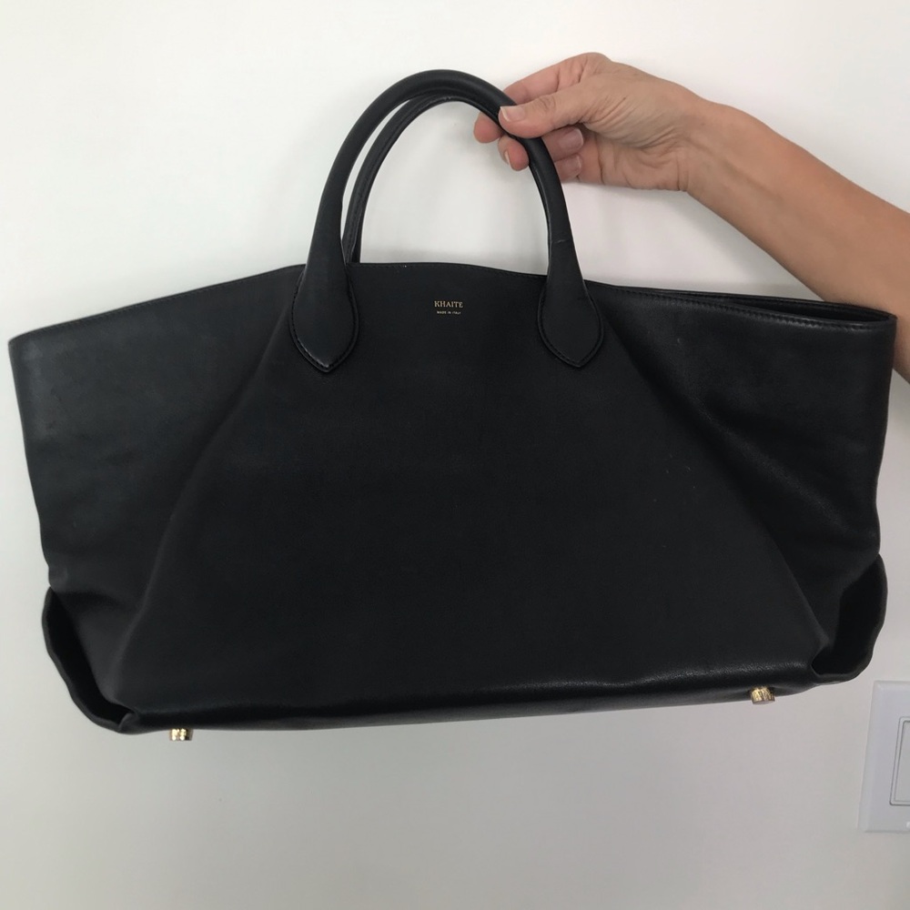Khaite Amelia Black Leather Handbag